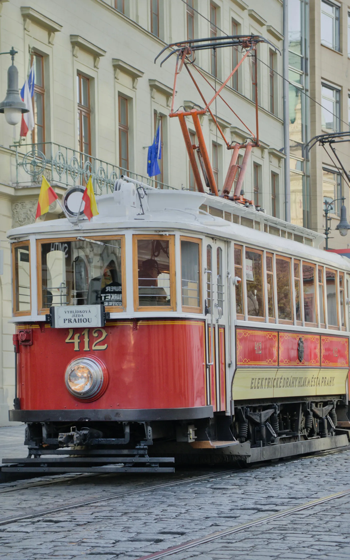 Historic tram wagon 412 from 1920